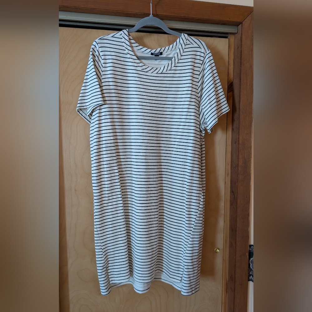 Buffalo David Bitton Monochrome Striped T-shirt Dress